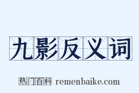 九影反义词是什么意思的图片